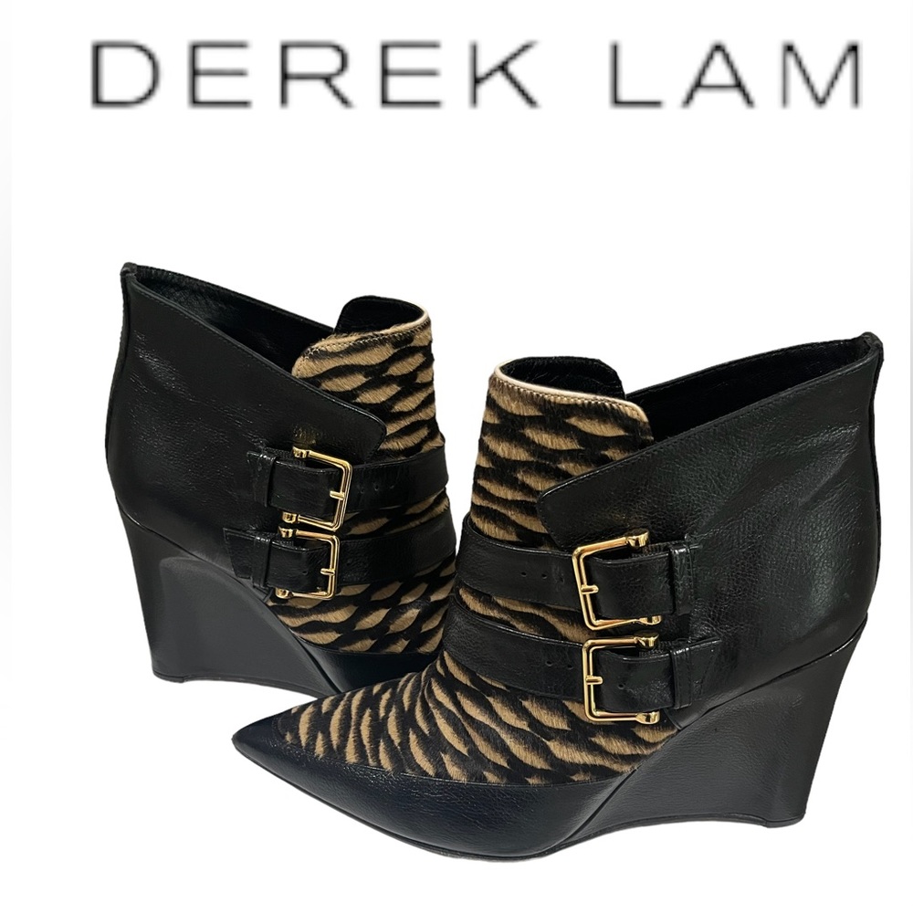 🎊🎉HOST PICK🎊🎉DEREK LAM Marta Calf Hair Wedge Boots/Booties in US size 7.